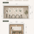 Aménagement stylé d'une salle de conférence moderne avec un grand écran et des sièges confortables.