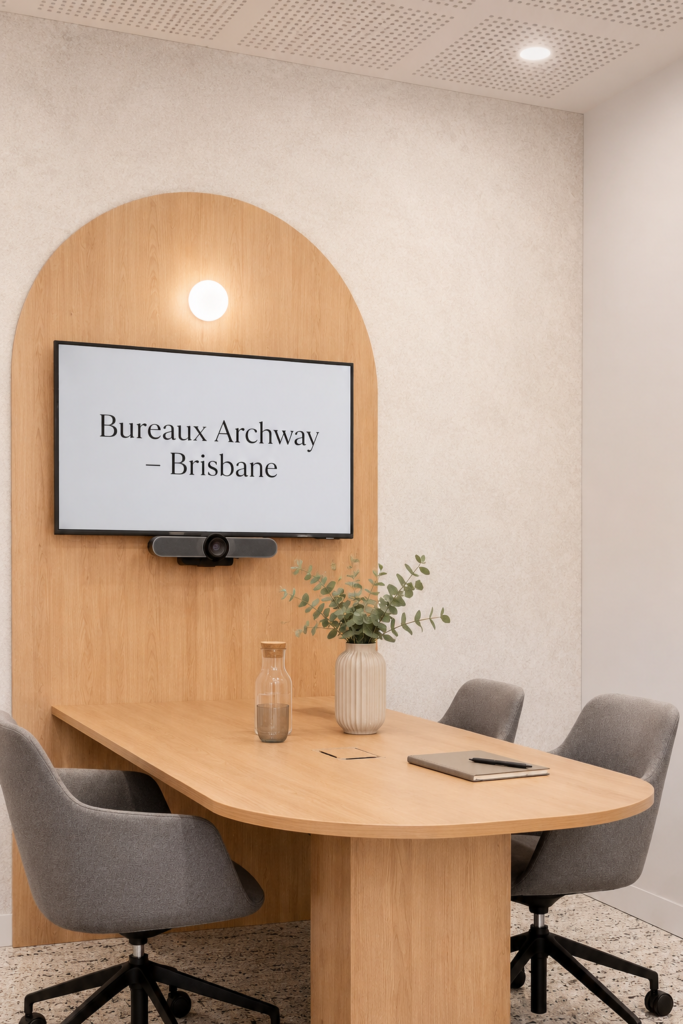 Bureau moderne d'Archway à Brisbane, avec des espaces de travail ouverts et lumineux.