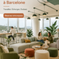 Vue extérieure de Cloudworks à Barcelone, un espace de coworking moderne et accueillant.