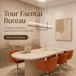 Vue de l'Esentai Tower, un espace de travail moderne et inspirant.