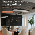 Un bureau moderne et lumineux avec des espaces collaborative et des plantes vertes.