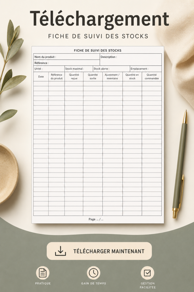 Modèle de fiche de gestion de stock pour un suivi efficace