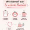 Femme en train de travailler avec un minuteur à côté d'elle pour la méthode Pomodoro.