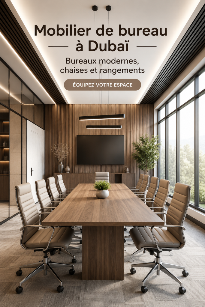 Mobilier de bureau moderne à Dubaï avec bureaux et chaises design