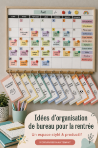 Un bureau bien organisé avec des accessoires stylés et pratiques