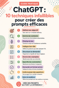 Femme utilisant ChatGPT pour créer des prompts efficaces