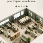 Un bureau bien décoré avec plusieurs concepts inspirants