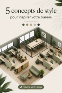 Un bureau bien décoré avec plusieurs concepts inspirants