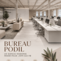 Bureau moderne et spacieux avec un design accueillant pour startups