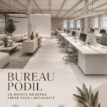 Bureau moderne et spacieux avec un design accueillant pour startups