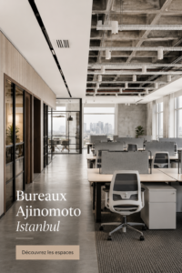 Bureaux modernes d'Ajinomoto à Istanbul, mélange d'esthétique et de confort.