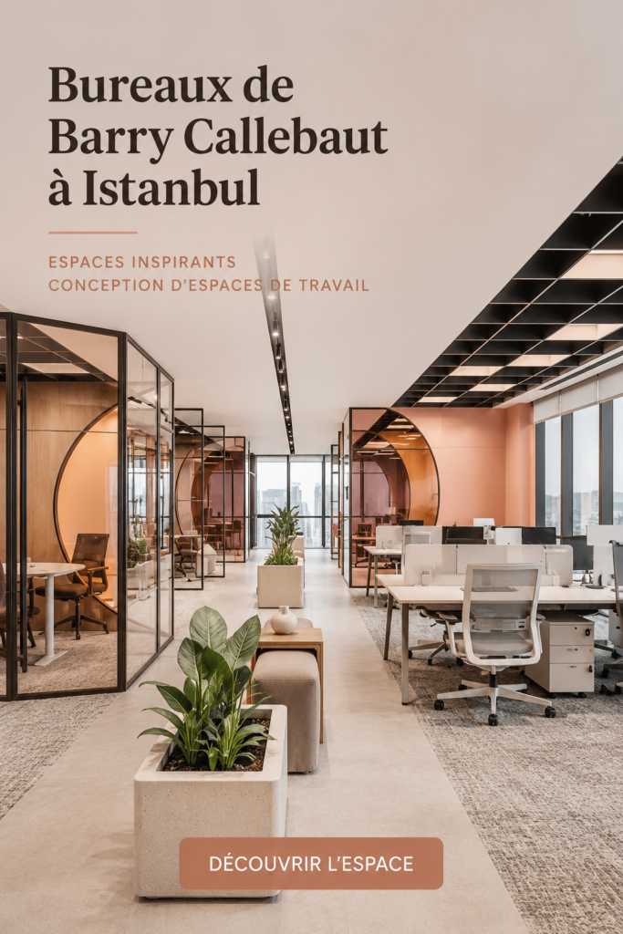 Bureau moderne et inspirant de Barry Callebaut à Istanbul, révélant un design ouvert et fonctionnel.