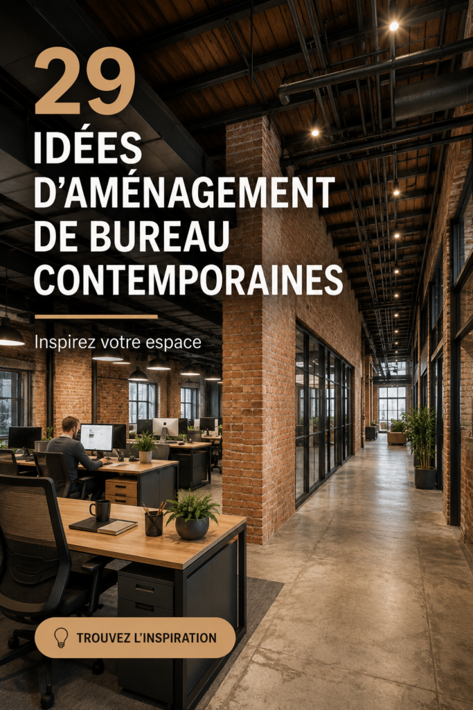 Un bureau moderne avec des lignes épurées et une décoration chaleureuse