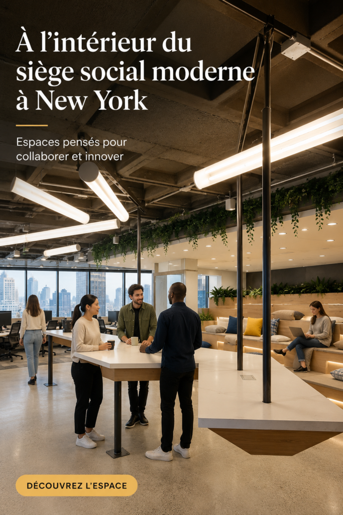 Bureaux modernes de Varonis à NYC au design contemporain et fonctionnel.
