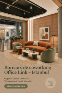 Espaces de coworking modernes à Istanbul, favorisant la créativité et la collaboration.