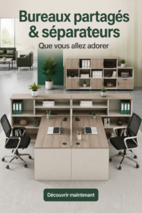 Un bureau design et pratique dans un espace de travail lumineux