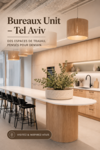 Bureaux modernes et inspirants de UNIT à Tel Aviv.