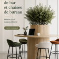 Une élégante chaise de bar dans un intérieur moderne, alliant design et confort.
