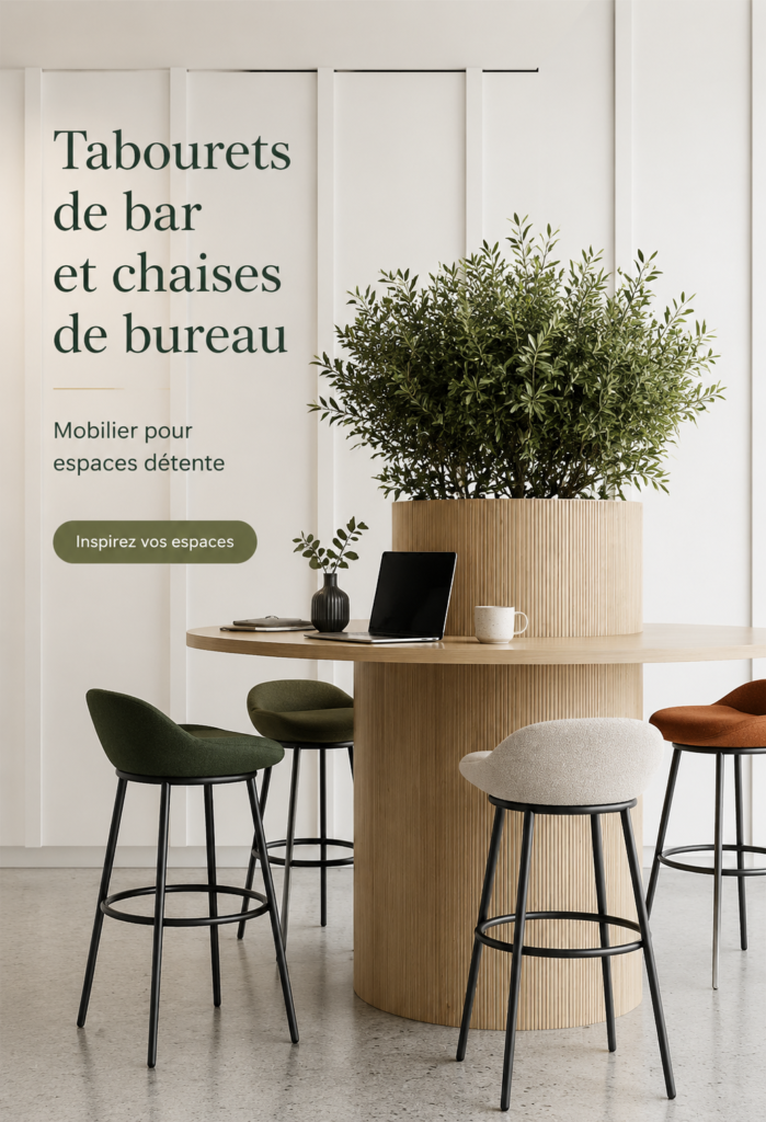 Une élégante chaise de bar dans un intérieur moderne, alliant design et confort.