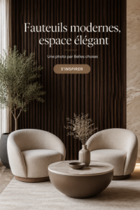 Chaises modernes élégantes dans un salon stylisé