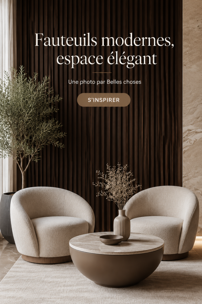 Chaises modernes élégantes dans un salon stylisé
