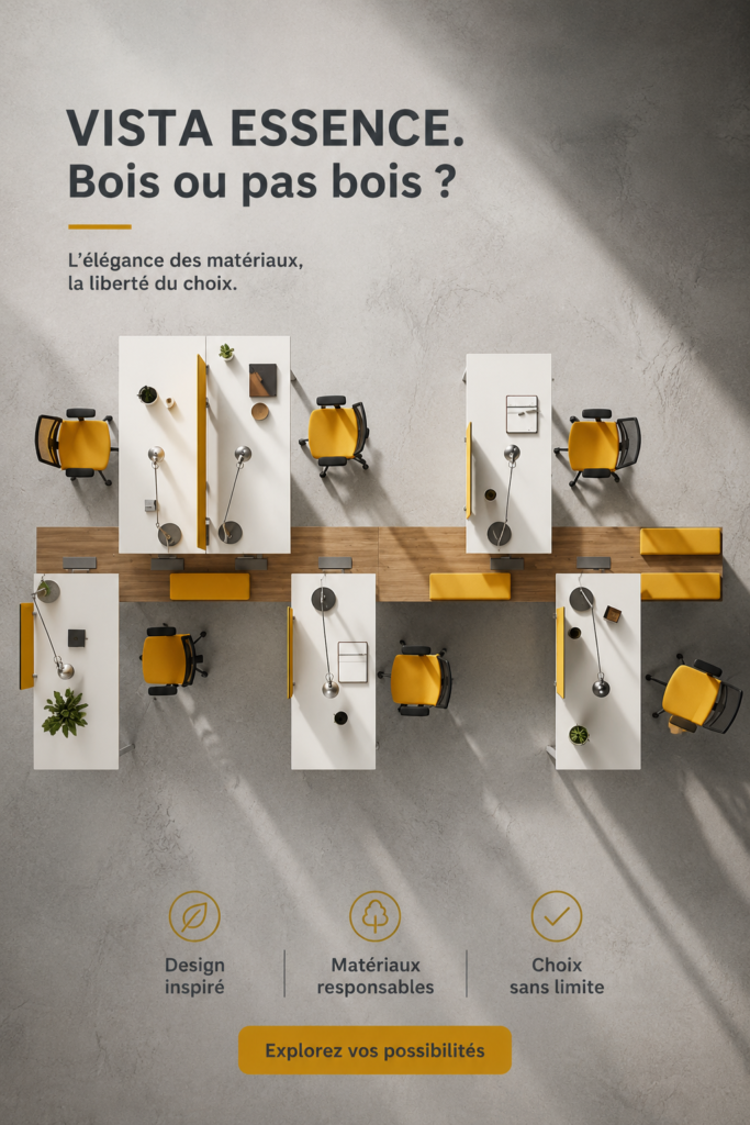 Exemple d'impression graphique sur support en bois, montrant la texture naturelle.