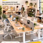 Un espace de travail moderne aménagé avec des meubles IKEA pour les professionnels
