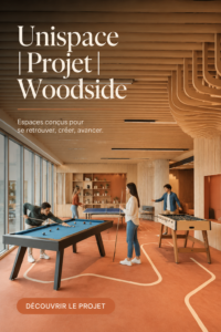 Vue illustrée du projet Unispace à Woodside, Perth, soulignant son design innovant.