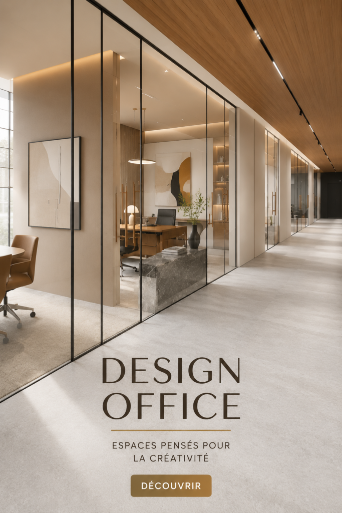 Un bureau moderne et bien décoré avec des éléments de design confortable
