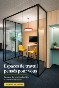 Espace client de Raiffeisen à Yverdon-les-Bains avec un accueil chaleureux.