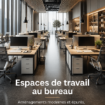 Espace de travail moderne avec un bureau épuré et une chaise ergonomique.