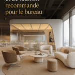 Espace de loisirs au bureau avec canapés confortables et plantes vertes