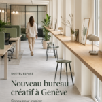 Vue intérieure de l'espace de travail créatif DLG à Genève