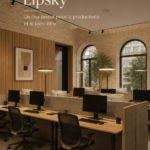 Espace de travail moderne inspiré du projet Lipsky par Bezmirno Architects, avec un design aéré et des matières naturelles
