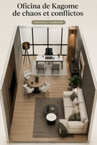 Un bureau apaisant avec des plantes et une décoration naturelle