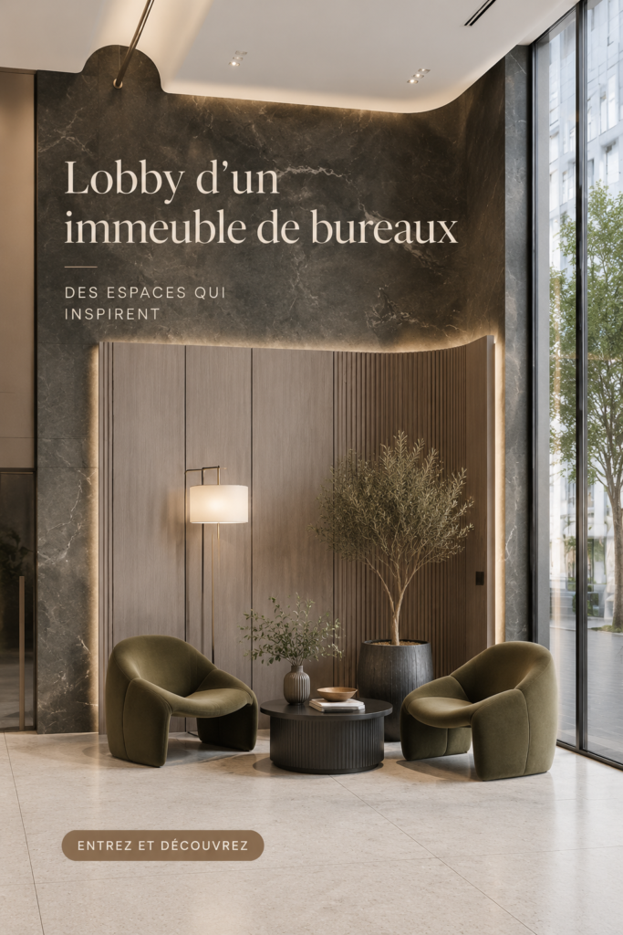 Un hall d'accueil moderne et accueillant dans un bureau