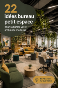 Un bureau moderne et chic avec une décoration élégante.