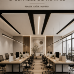 Bureau moderne bien organisé avec des éléments décoratifs inspirants.