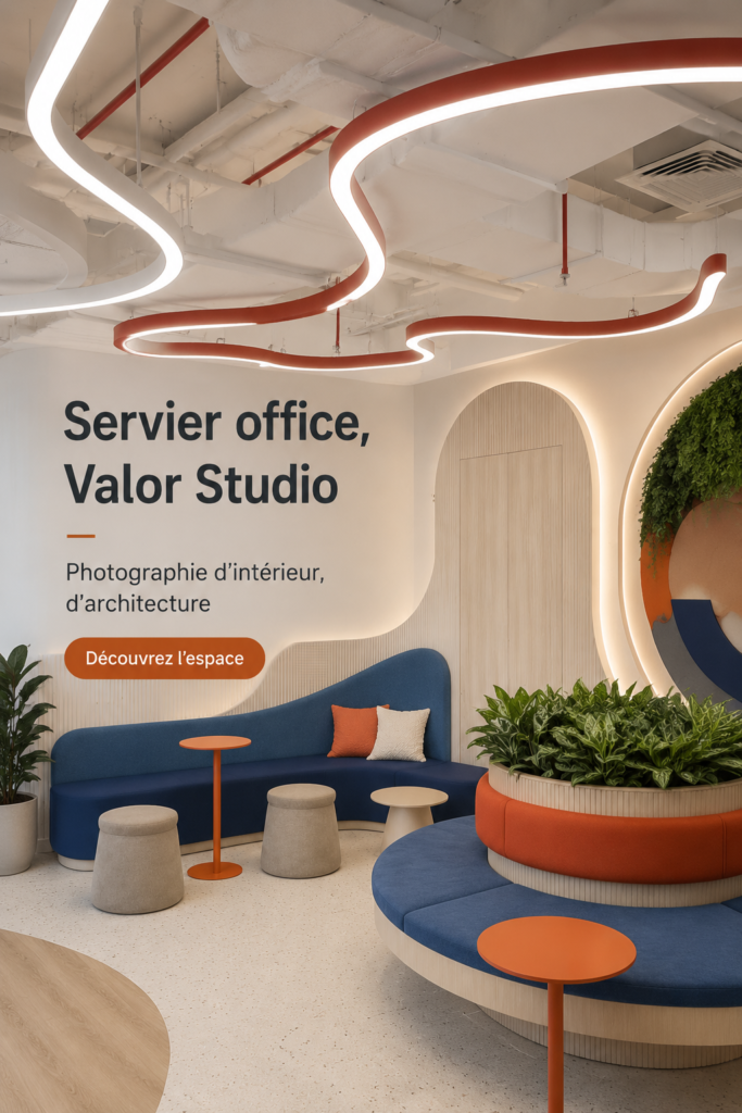 Photographie d'intérieur mettant en valeur le style moderne et accueillant