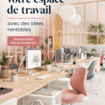 Espace de travail moderne et accueillant avec des éléments de décoration inspirants.