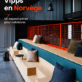 Bâtiment de Vipps HQ en Norvège, symbole de l'innovation numérique.