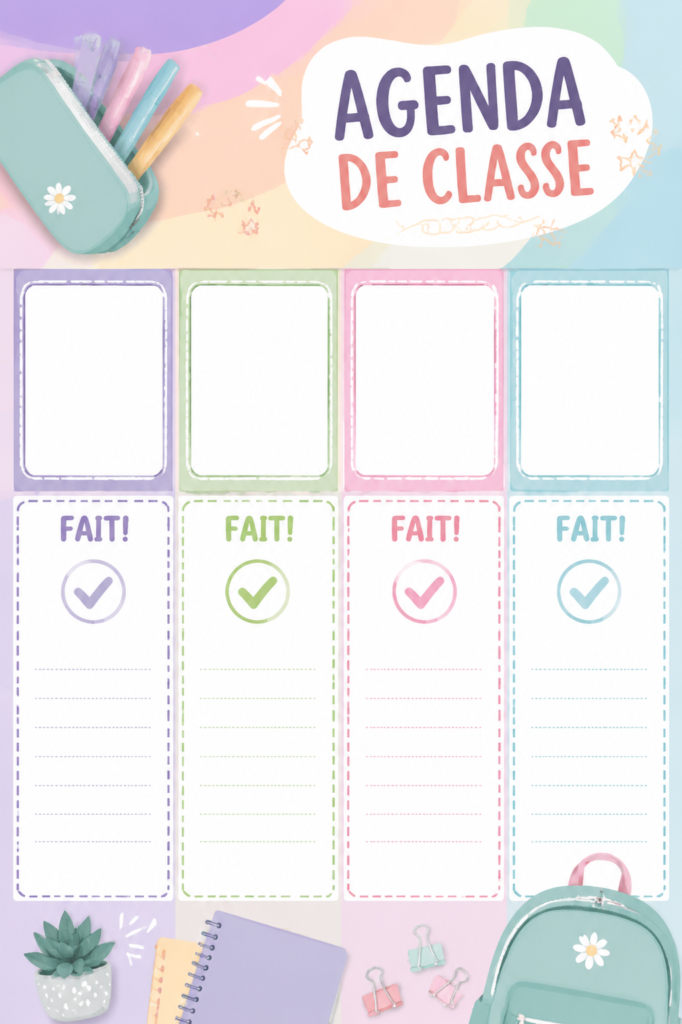Femme consultant son agenda sur une table, symbole d'organisation et de planification