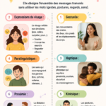 Illustration de différentes expressions faciales montrant la communication non verbale