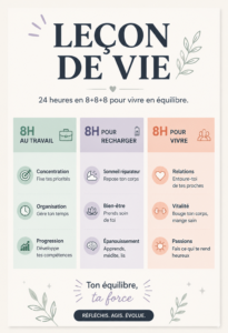 Un livre ouvert avec des pages corail, symbolisant les leçons de vie.