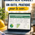Aperçu d'un journal de chantier sur Excel, outil de gestion de projet.