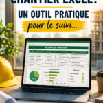 Aperçu d'un journal de chantier sur Excel, outil de gestion de projet.