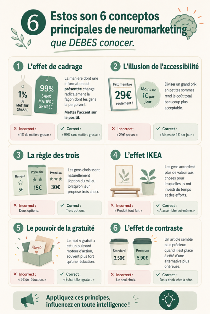 Concepts de neuromarketing expliqués pour une approche marketing efficace.