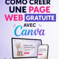 Capture d'écran d'une page web créée avec Canva montrant un design attractif.