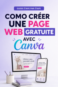 Capture d'écran d'une page web créée avec Canva montrant un design attractif.