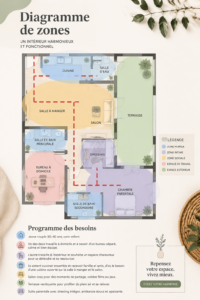 Illustration d'un diagramme de zone utilisé dans un cadre professionnel pour améliorer la productivité